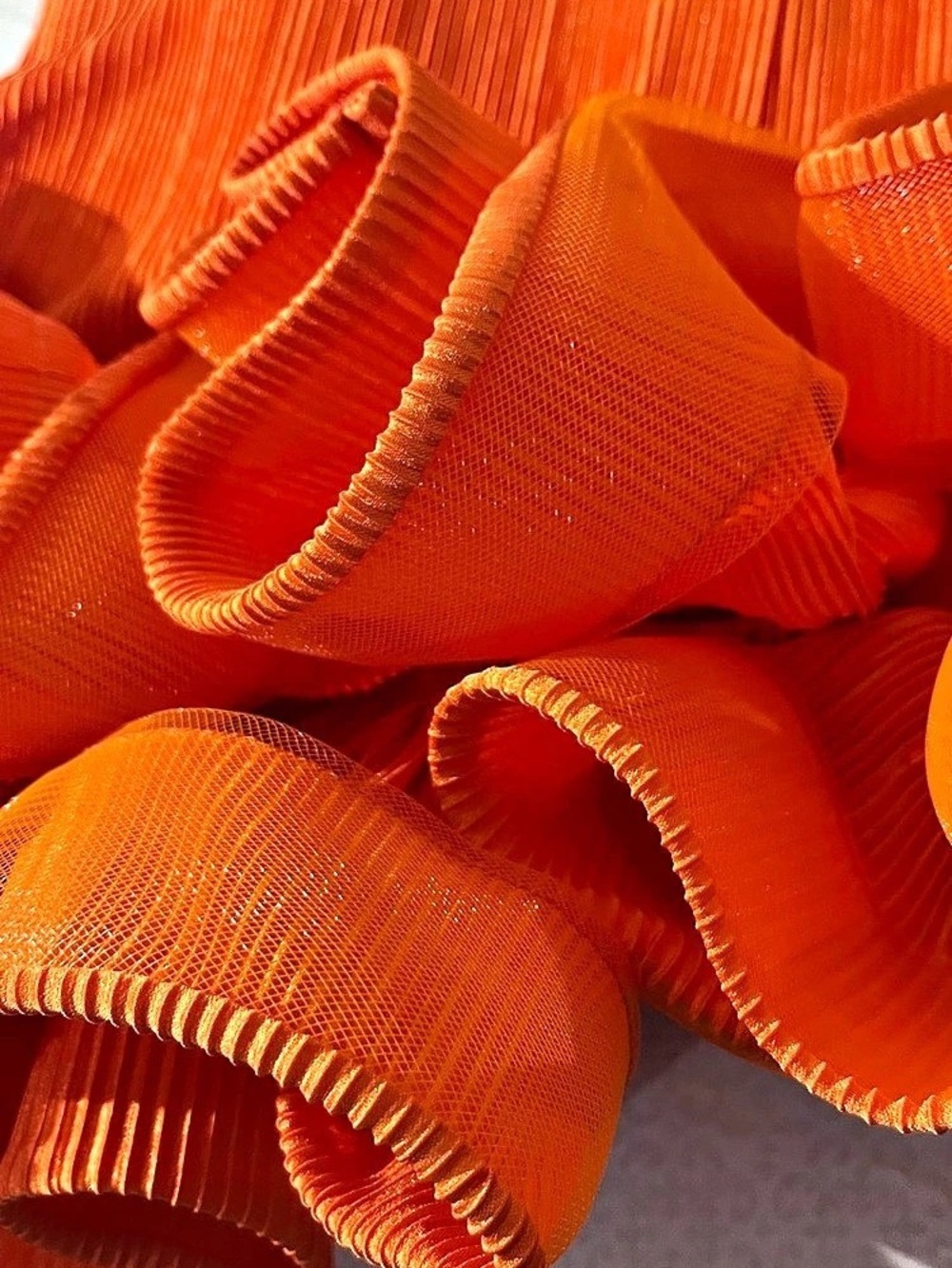Rendoll Orange Pleated Ruffle Mini Two Piece Set - Picture 5 of 6